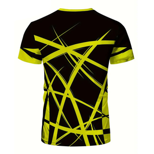 T-shirts pour hommes en tissu peigné 100% coton, imprimés à la sérigraphie, design personnalisé, manches courtes, coupe ample, fabriqués au Pakistan - Product Image 2