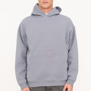 High Quality 100% Cotton Drop Shoulder Blank Hoodies Custom Logo Printing French Terry Oversized Unisex Pullover <b>Hoodie</b> - Product Image 3