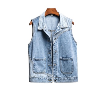 Low Price Customized Casual Autumn <b>Men's</b> <b>Denim</b> <b>Vest</b> High Quality Breathable 100% Cotton - Product Image 6