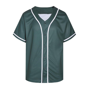 Camiseta de Béisbol Verde Oscuro sin Estampado para Hombre, Ropa Deportiva de Alto Rendimiento, Uniforme de Equipo Personalizado, Camiseta de Entrenamiento Sublimada - Product Image 1