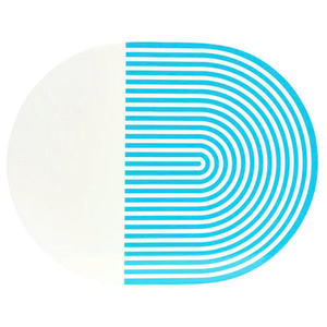 Sous-plat rond en MDF laqué à motif partiel, surface solide minimaliste avec détails linéaires, conçu pour une mise en scène de table moderne, OEM ODM - Product Image 2