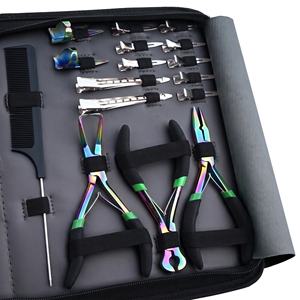 Kit de Extensiones de Cabello de Alta Resistencia con Estuche Negro, Pinza de Presión para Cinta Adhesiva, Cortador de Queratina, Tijeras de Afeitar y Tijeras de Entresacar - Product Image 4