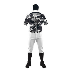 Conjunto de Uniforme de Béisbol Personalizado para Adultos, Transpirable, 100% Poliéster, Ropa Deportiva OEM, Logotipo Frontal Impreso por Transferencia de Calor, Unisex - Product Image 2