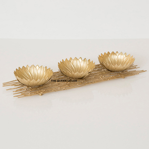 Bol décoratif en aluminium doré en forme de feuille, fait main, idéal pour la cuisine et la table – Meilleures ventes - Product Image 6