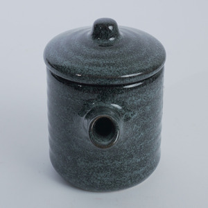 Blue Grey Reactive Glaze Ceramic Cylinder Soy <b>Sauce</b> <b>Pot</b> 200ml Lid Durable Eco-Friendly Microwave Safe Restaurant Hotel Tableware - Product Image 4