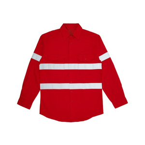 Custom Logo 7oz Soft <b>Flame</b> Resistant Work <b>Shirts</b> Long Sleeve Industrial Work Uniform for Fire Protection Customizable Logo FR - Product Image 4