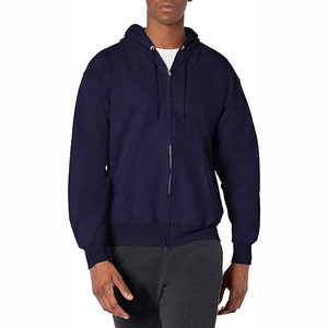 Sweat à capuche zippé Streetwear pour homme, 100% coton molletonné épais, vierge, personnalisable avec logo - Product Image 4