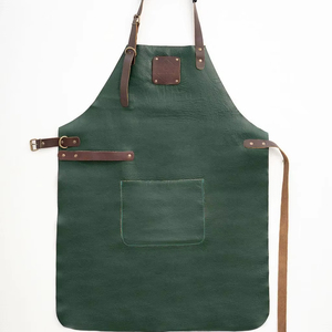 Handmade Luxury Classic Genuine Leather <b>BBQ</b> Grill <b>Apron</b> Heat Resistant High Performance for Kitchen Workshop Bulk Orders - Product Image 1