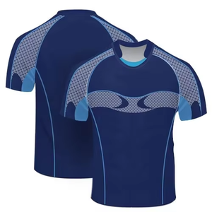 Ropa Deportiva Estampada a Precios Razonables, Jersey de Rugby de Manga Corta, Producto de Alta Demanda, Transpirable, Ligero, Servicio OEM, Protección UV - Product Image 2