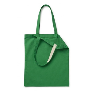 ถุงช้อปปิ้งผ้าฝ้ายแบบหนา ทนทาน พร้อมหูหิ้วสีดำตัดกัน - Product Image 4