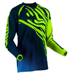 Custom Long Sleeve Motorcycle Jersey Men's Sublimation Print Quick Dry Sport Shirt Full Sleeve Polyester Motocross Racing Wear - Product Image 2