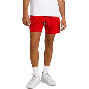 Shorts Bermuda en Tissu Oxford Bleu Marine Uni pour Homme, Taille Élastique, Style Décontracté, Taille Mi-Haute, Respirant, Tissé - Product Image 2