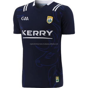 Conjunto de Camiseta de Fútbol GAA de Alto Rendimiento, 100% Poliéster, Diseño Sólido Premium, Manga Corta, Cuello en V, Secado Rápido, Unisex, Adulto - Product Image 1