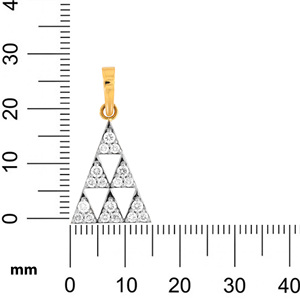 Pendentif en diamant triangulaire en or 14 carats, diamants ronds brillants cultivés en laboratoire, design minimaliste, pour femme, à porter au quotidien - Product Image 5