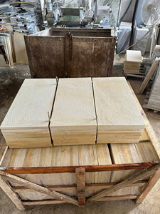 Carreaux de marbre jaune du Vietnam 30x60cm, pierre naturelle, finition polie, sablée, pour murs, sols, pavage et aménagement paysager - Product Image 4