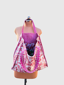 Bolso de mano de algodón con estampado floral, estilo moderno, para compras, para todas las estaciones - Product Image 2