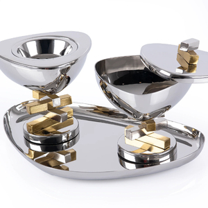 Juego de quemador de incienso de metal duradero con tapa y bandeja a juego para aromaterapia, decoración de mesa para el hogar, quemador de Bakhoor para Ramadán. - Product Image 6
