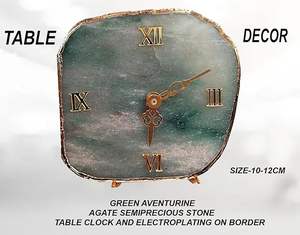 Horloge de table de luxe en résine d'agate faite à la main, moderne, étanche, surdimensionnée, avec veilleuse, pour mariage, retraite, décoration intérieure, salle à manger - Product Image 5