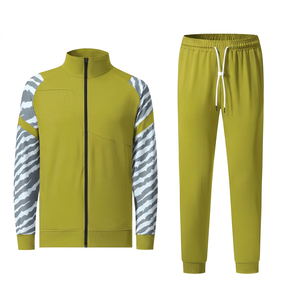 Survêtement d'entraînement long personnalisable pour homme, ensemble hiver football avec veste zippée et pantalon, service OEM pour tenue de football - Product Image 3