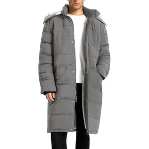 <b>Men</b>’s <b>Long</b> Puffer <b>Jacket</b> Winter Fleece Coat Warm Hooded Water Resistant Thick Insulated Puffy <b>Jacket</b> Cold Weather Outerwear - Product Image 1