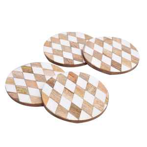Unique Style Design Resin Inlay Coaster Set MDF Coaster Resin Coaster MDF Resin Inlay Coaster Place Mats at very low Price - Product Image 2