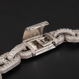 Cadena Cubana de Plata 925 con Moissanita para Hombre, Estilo Diamante Helado, Collar de Declaración, Joyería de Lujo Personalizada para Hip Hop y Streetwear - Product Image 2