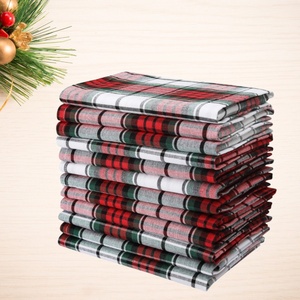 100% Cotton Red White <b>Check</b> Napkin – Heavy Quality Durable Reusable Dining Napkin for Kitchen Restaurant & Catering Use - Product Image 1