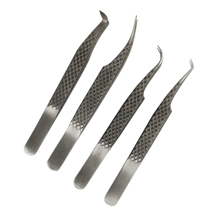 Pinzas de Belleza de Alta Calidad con Logotipo Personalizado, Punta de Fibra, Acero Inoxidable, Pinzas de Aislamiento para Extensión de Pestañas - Product Image 3