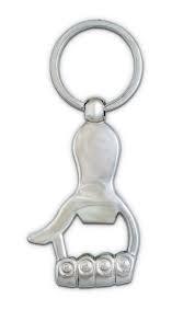 Metal <b>Key</b> Chain Thumbs Up Hand Bottle Opener <b>Key</b> <b>Ring</b> Silver Finish - Product Image 2