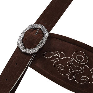 Pantalones de cuero bávaros para hombre, estilo trachten, para Oktoberfest, 100% cuero, transpirables, con cierre de cordón, longitud corta. - Product Image 6