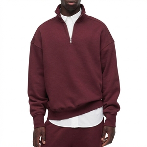 Sweat-shirt à capuche oversize zippé en molleton 100% coton, uni, personnalisable par impression et broderie, hiver, écoresponsable, pour homme - Product Image 1
