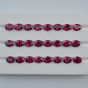 Piedras Preciosas Sueltas de Granate Umbalita Natural de Primera Calidad, Corte Ovalado Facetado, 6x8 mm, Granate Magenta de Malawi, Importación sin Impuestos - Product Image 1