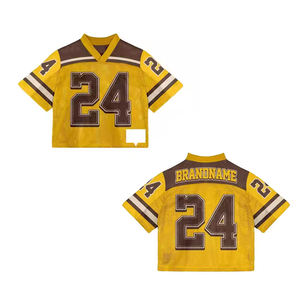 Maillot de football pour homme en mesh uni à col rond, logo personnalisé avec votre propre numéro, gilet d'entraînement respirant en mesh pour homme - Product Image 1