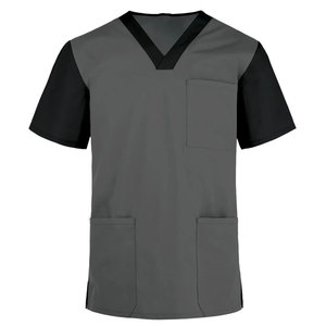 Men's High-quality Breathable Windproof Lab Coat Front Pocket Long Sleeves Customizable Summer Hospital Men's Scrub Lab Coat - Product Image 4