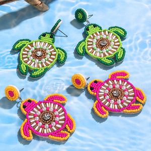 Pendientes Artesanales Clásicos Étnicos de Algodón con Cuentas, Ligeros, en Forma de Mariposa, Bordado con Cuentas de Semillas, Suministros Personalizables para Abalorios - Product Image 3