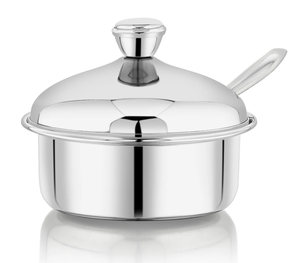 Boîte à beurre en acier inoxydable, fabriquée à la main, produit exigeant, pour une utilisation quotidienne en cuisine, avec couvercle et forme rectangulaire - Product Image 2