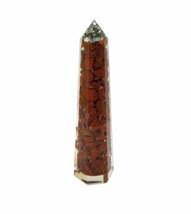 Obelisco de Orgón de Jaspe Rojo Hecho a Mano al por Mayor, Torre de Cristal para Conexión a Tierra, Feng Shui, Bienestar Holístico, Europa - Product Image 4