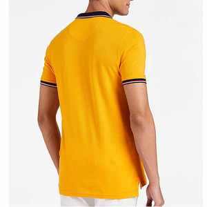 เสื้อโปโลชาย 100% ผ้าฝ้าย ทรงหลวมสไตล์สตรีทแวร์ ลายเรียบ - Product Image 2