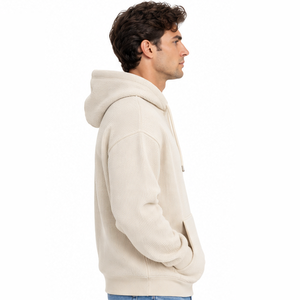 Sweat à capuche gaufré premium pour homme, coupe décontractée, manches longues, vente en gros, fournisseur d'usine de vêtements - Product Image 2