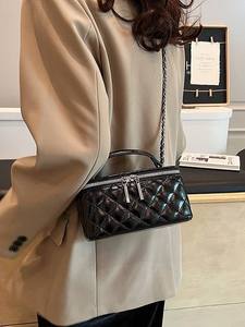 PU Leather Women's Luxury <b>Quilted</b> Geometric Pattern Shoulder Tote Bag Fashion Crossbody Purse Custom Brand Wholesale OEM ODM - Product Image 6