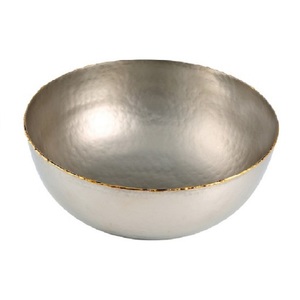 Bol à champagne en acier inoxydable martelé avec base sur piédestal, poignées en forme de cerf argentées, bols décoratifs pour fruits, pour la maison et la décoration de Noël - Product Image 6