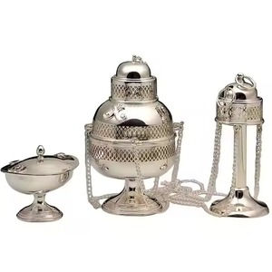 Orthodox Thurible Censer Hanging Chain Large Church Incense <b>Burner</b> Religious Ceremony Altar Decor Handmade Brass Carton - Product Image 6