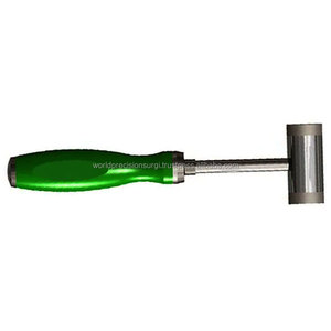 Maillet chirurgical manuel 8,5 pouces, tête en acier inoxydable avec embouts en nylon, manche en silicone 25 mm, vert, marteau orthopédique dentaire pour os - Product Image 4