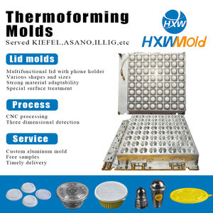 Molde de Termoformado CNC de Aluminio de Alta Precisión, Tolerancia de 0.02-0.05 mm, para Tapas de Plástico de 95 mm, Compatible con <span class=keywords><strong>Asano</strong></span> Automático - Product Image 2