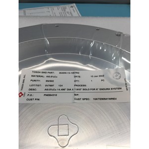 Tosoh 3540W-13-108-502 Al0.5%Cu 14.495" DIA X - อุปกรณ์และชิ้นส่วนเซมิคอนดักเตอร์ระดับโลกที่เชื่อถือได้ - Product Image 1