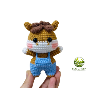 Llavero de animal de ganchillo hecho a mano, colgante de peluche Kawaii, bonito adorno para bolso, regalo de hilo suave para niños - Product Image 1