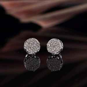 Pendientes de Diamante Moissanite con Corte Brillante Redondo, Plata de Ley 925, Joyería Fina para Compromiso, Boda, Regalo para Pareja - Product Image 3
