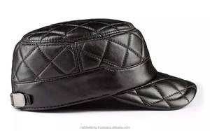 Chapeau haut de forme Plaid chaud Gennie cuir fait OEM ODM Services casquettes - Product Image 5