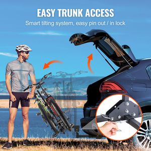 Portabici da Gancio Traino Portatile per 2 Bici, Stile Piattaforma, Capacità Massima 72 kg, per Ricevitore da 2 Pollici, Design Pieghevole e Inclinabile, Speciale per - Product Image 4