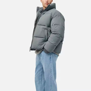 Mens Heavy Warm Puffer Jacket <b>Thick</b> Quilted <b>Winter</b> Outerwear Water Resistant Full Zip Cold Weather <b>Coat</b> OEM ODM Factory Custom - Product Image 4